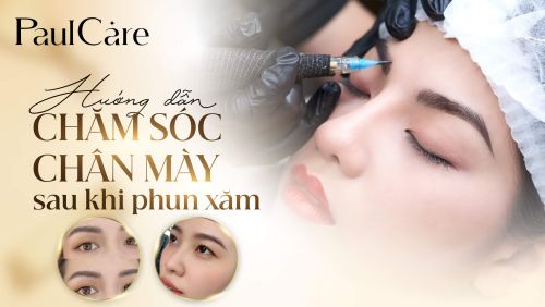 Chăm sóc lông mày sau phun